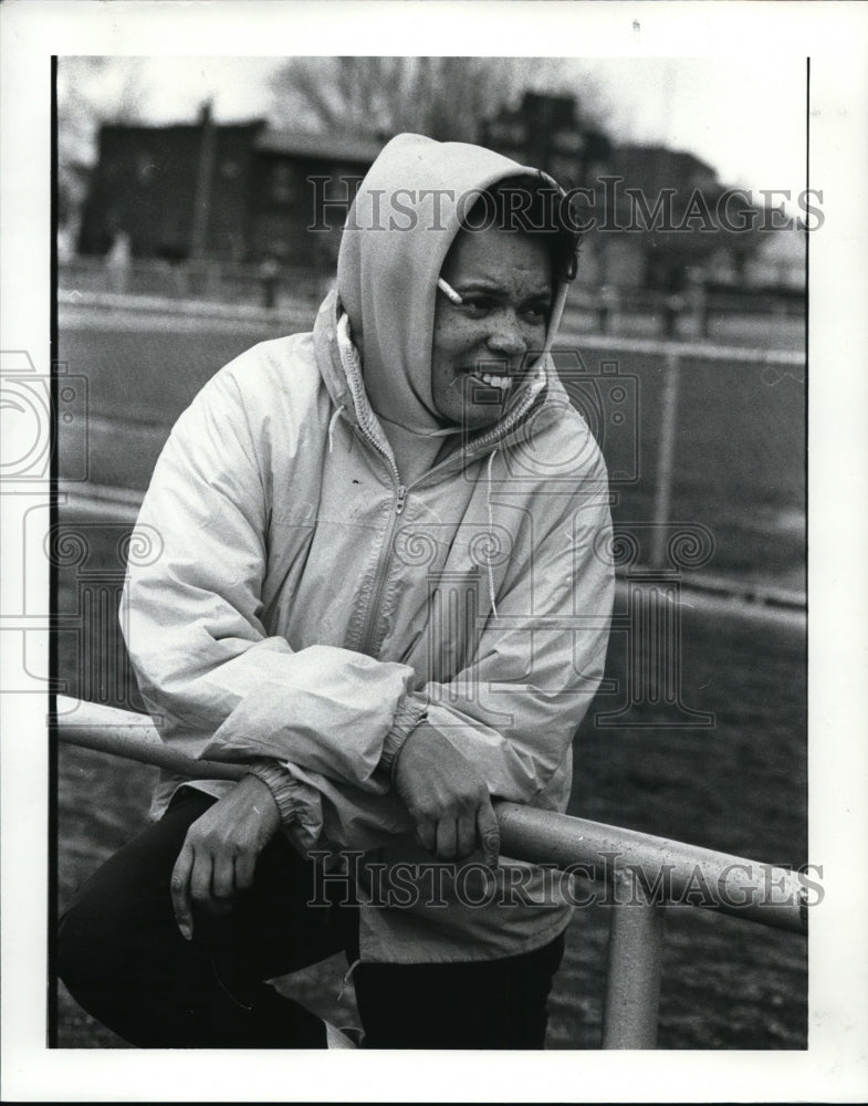 1989 Press Photo John Adams Track Coach Monica Gary - cvb35954 - Historic Images