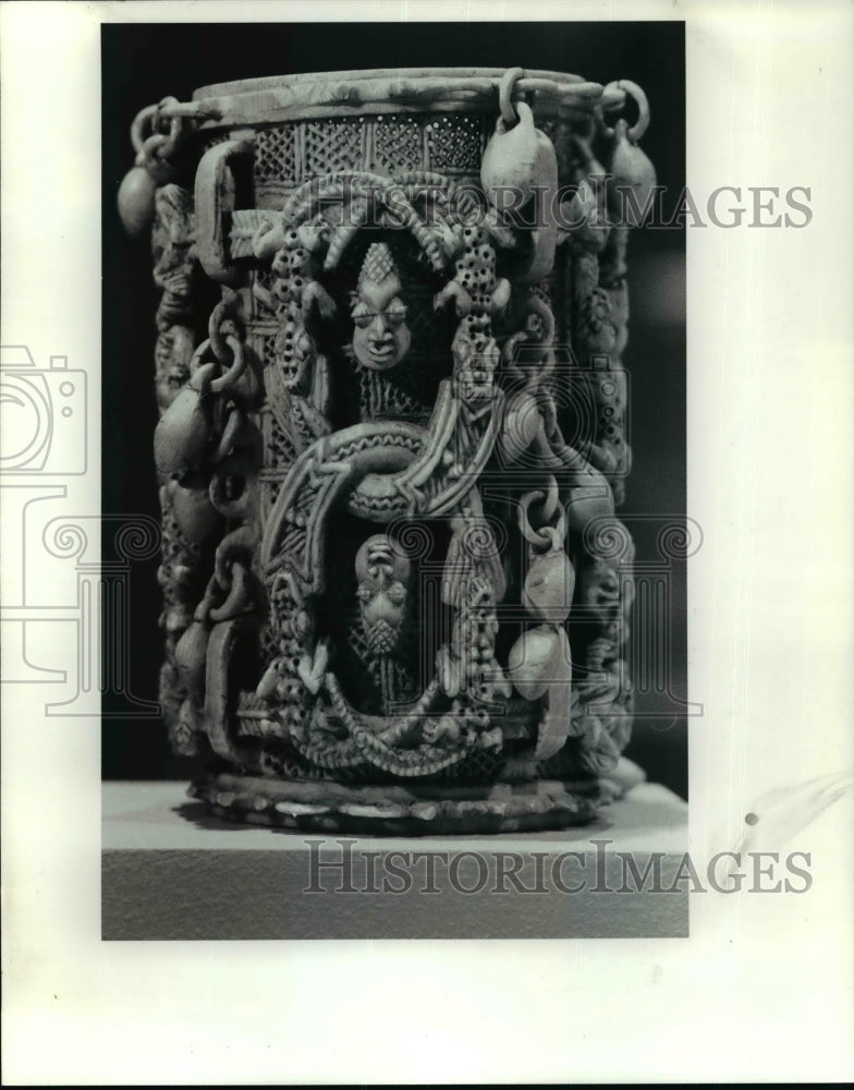 1990 Press Photo Ivory Armlet, 17th Century African Art - cvb36013 - Historic Images