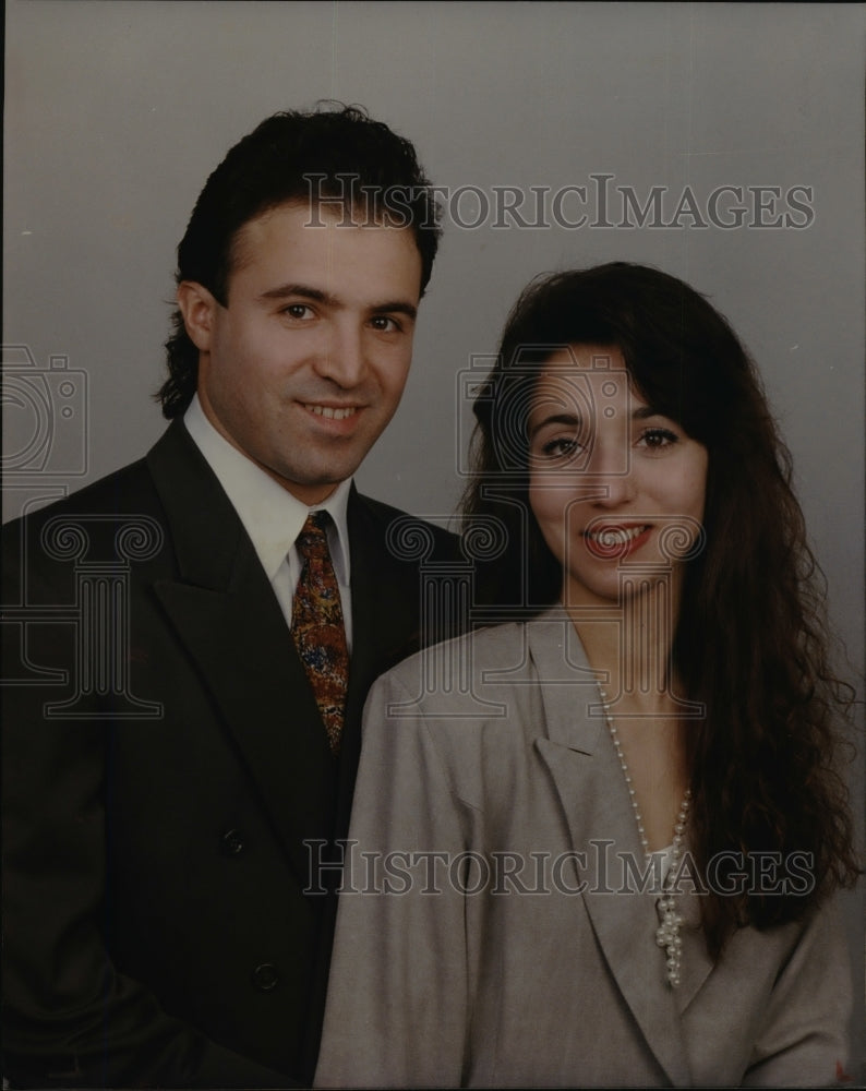 1993 Press Photo Jerry Summers &amp; his fiancee Chris Asiuras - cvb36036 - Historic Images