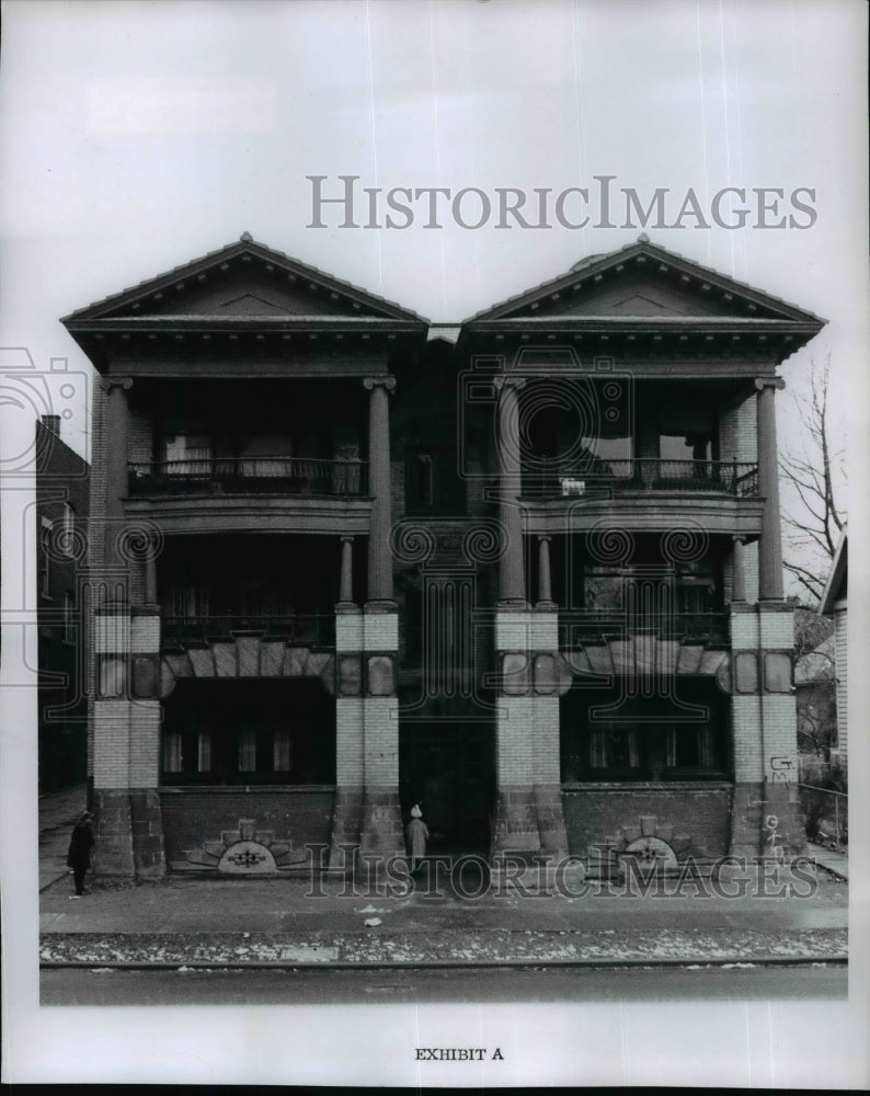 1966, The external view of an apartment at 1832 E. 90th St. - Historic Images