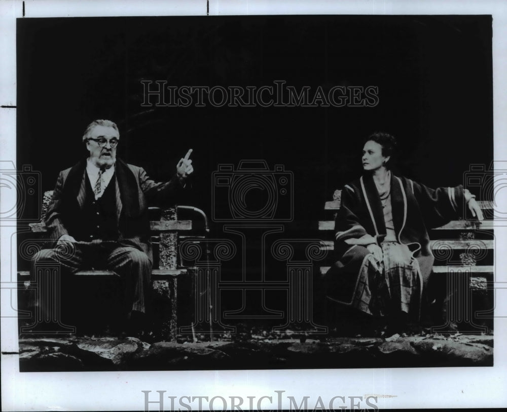 1987 Press Photo Vincent Gardenia and Lauren Klein in &quot;I&#39;m Not Rappaport.&quot; - Historic Images