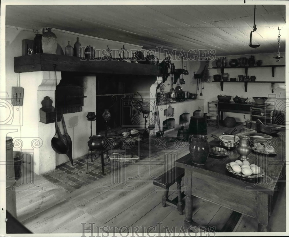 Press Photo Kitchen, Fortress of Louisbourg, Cape Breton Island, Nova Scotia - Historic Images