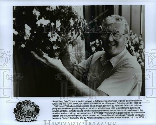 1990 Press Photo Series host Bob Thompson of The Victory Garden - cvb36772 - Historic Images