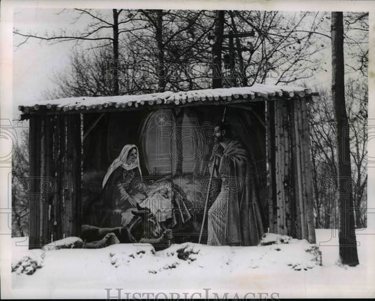 1963  Calvary Lutheran Church-Parman-Christmas Nativity-Historic Images