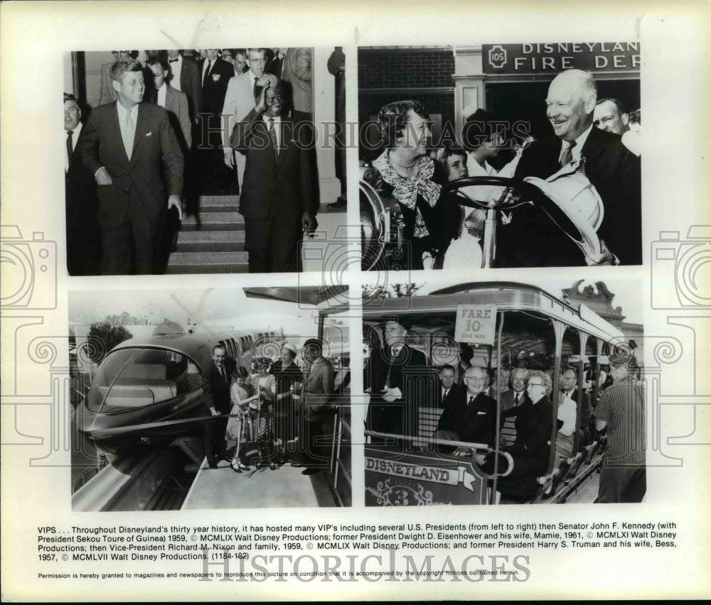 1985 Press Photo Walt Disney Productions-former Pres. Dwight Eisenhower and wife - Historic Images