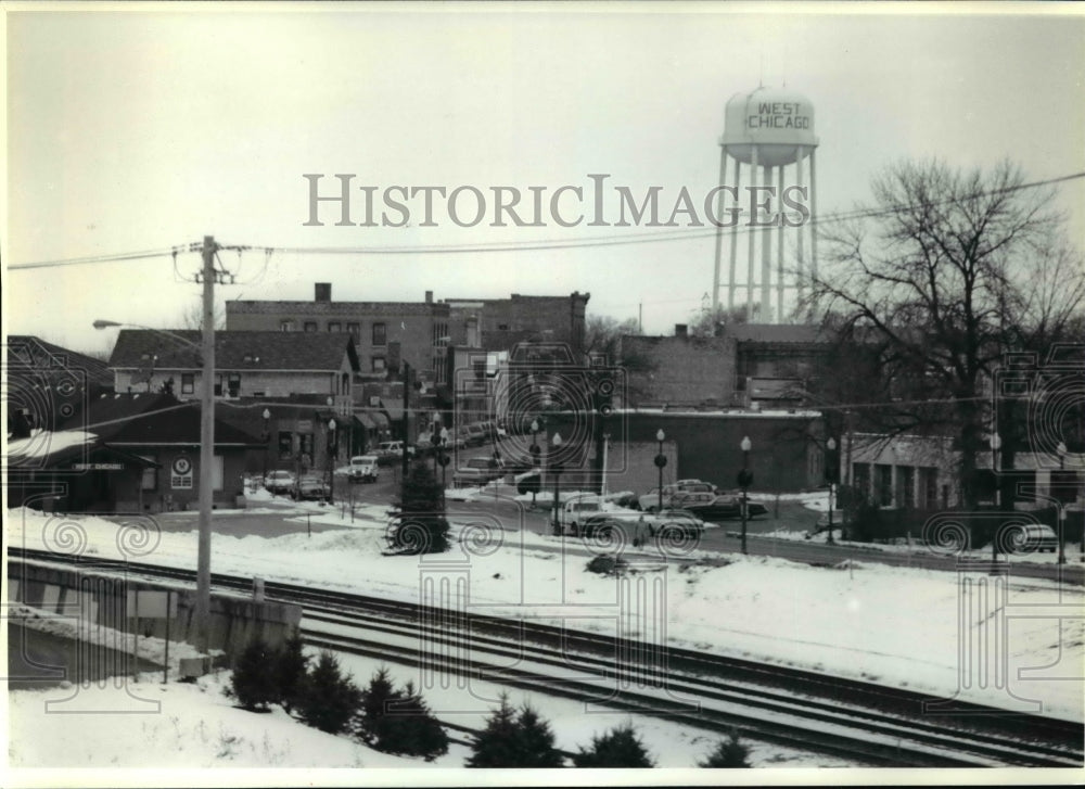 1993 Press Photo Downtown West Chicago in Illinois deals with radioactive waste - Historic Images