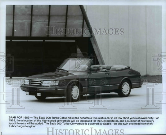 1989 Press Photo 1989 SAAB Turbo Convertible - cvb37058-Historic Images
