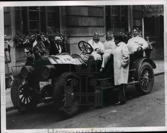 1968 Press Photo 1909 Simplex of Cross Country Antique Autos arrive in Cleveland - Historic Images