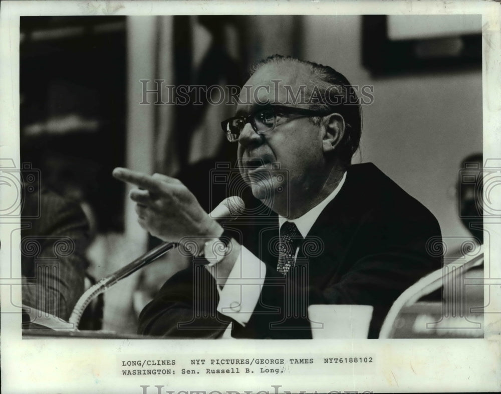 1981 Press Photo Senator Russell B. Long in Washington - cvb37283 - Historic Images