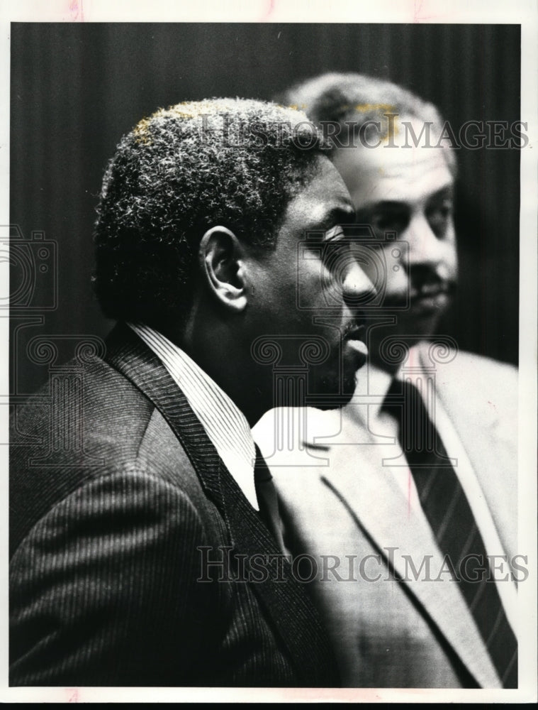 1985 Press Photo Willie Pace, Sentencing, His attorney Clarence Rogers - Historic Images
