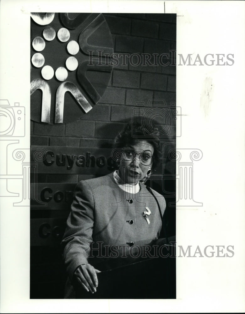1991 Press Photo New president of Tri C-Jerry Sue Owens - cvb37625 - Historic Images