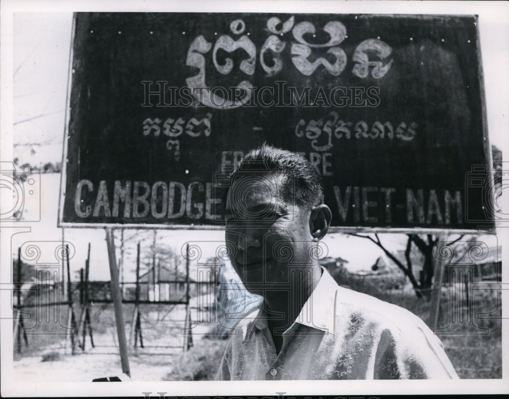 1968 Police Chief at the Vietnam-Cambodia Border-Historic Images
