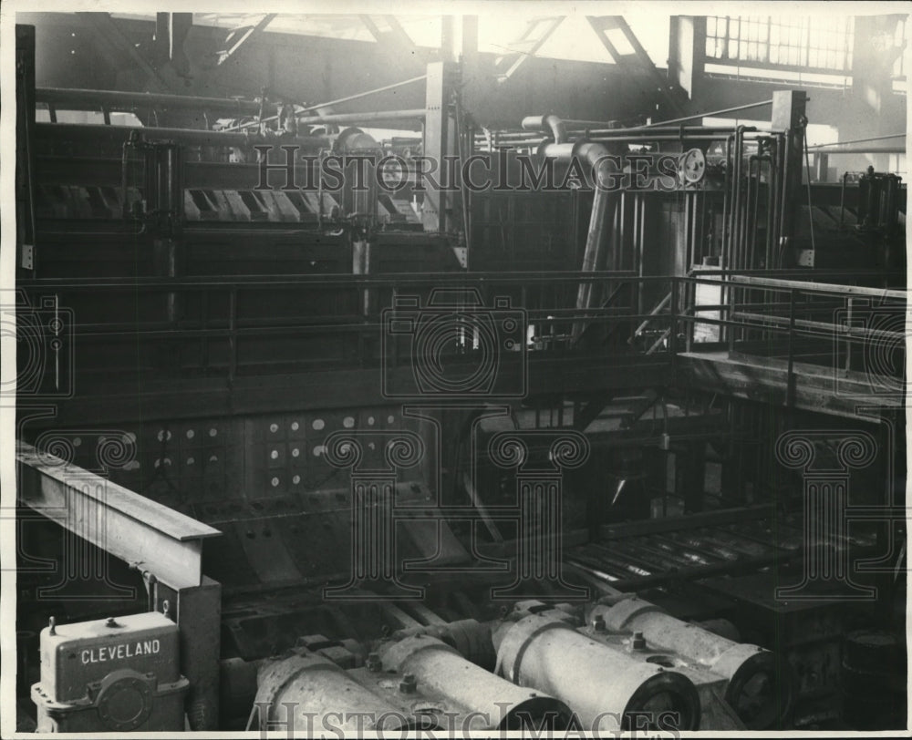 1932, Interior View of Otis Steel Company in Cleveland, Ohio - Historic Images