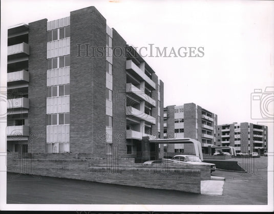 1963, Rocky River: Cliff Towers on Wooster Road at Eastlook Road - Historic Images