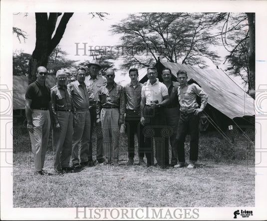Press Photo 1960 Zoo Safari-Barker, Canary, Sumner, Uhas, levington, Rebman - Historic Images