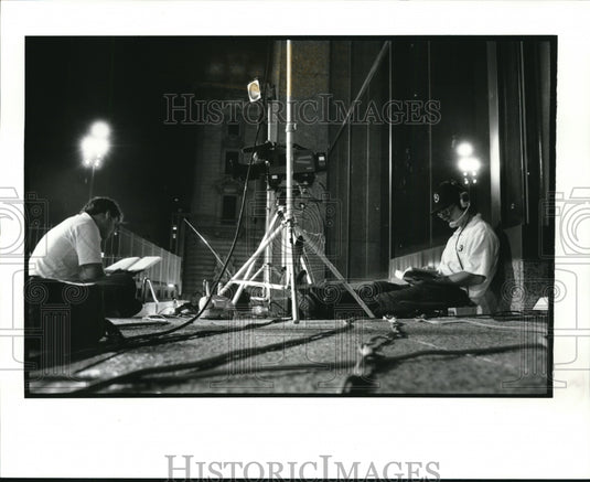 1986 Press Photo Television Crews & Cameraman - cvb38372 - Historic Images