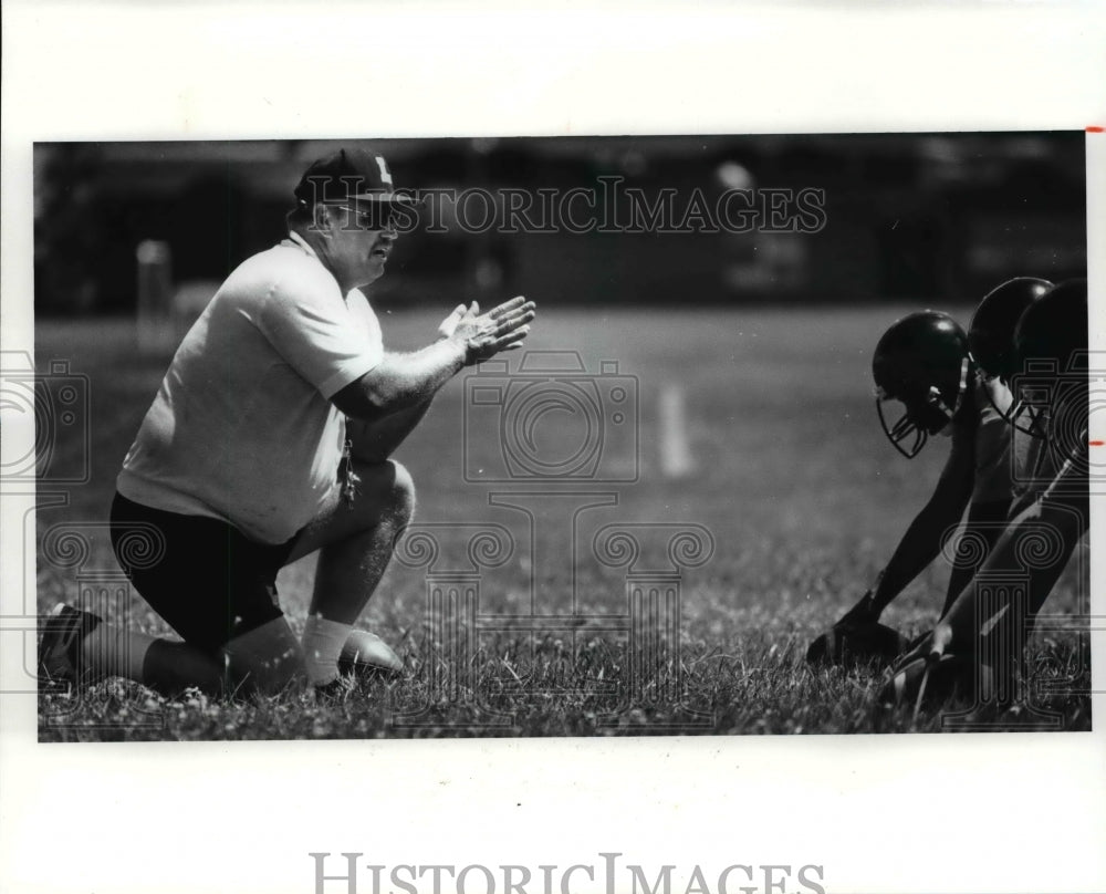 1990 Press Photo New Lorain High School football coach Terry King - cvb38916 - Historic Images