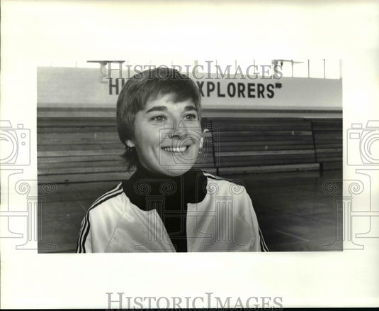 1984 Press Photo Hudson High Field Hockey Coach Pat Laflin - cvb38926 - Historic Images