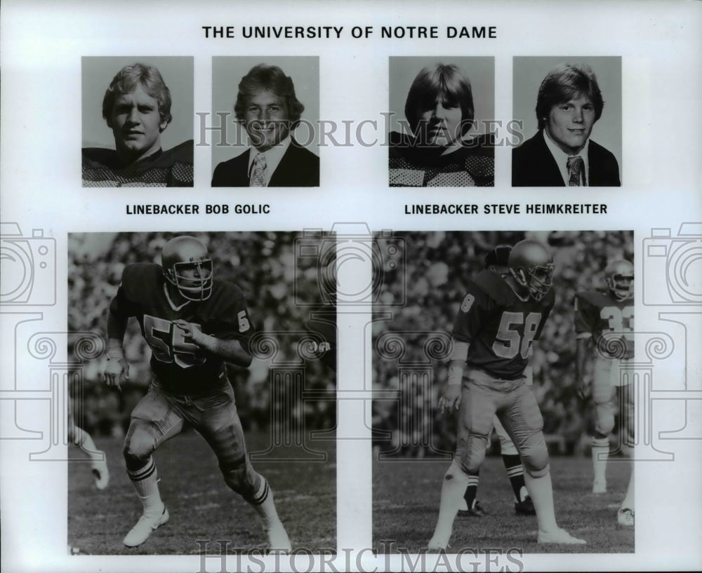Press Photo The University of Notre Dame Football team members - cvb38942 - Historic Images