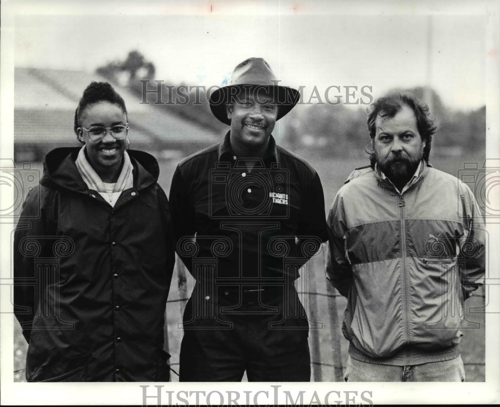 1990 Press Photo Cleveland Hts High Track coaching staff-Howell, Johya, Ledonne - Historic Images