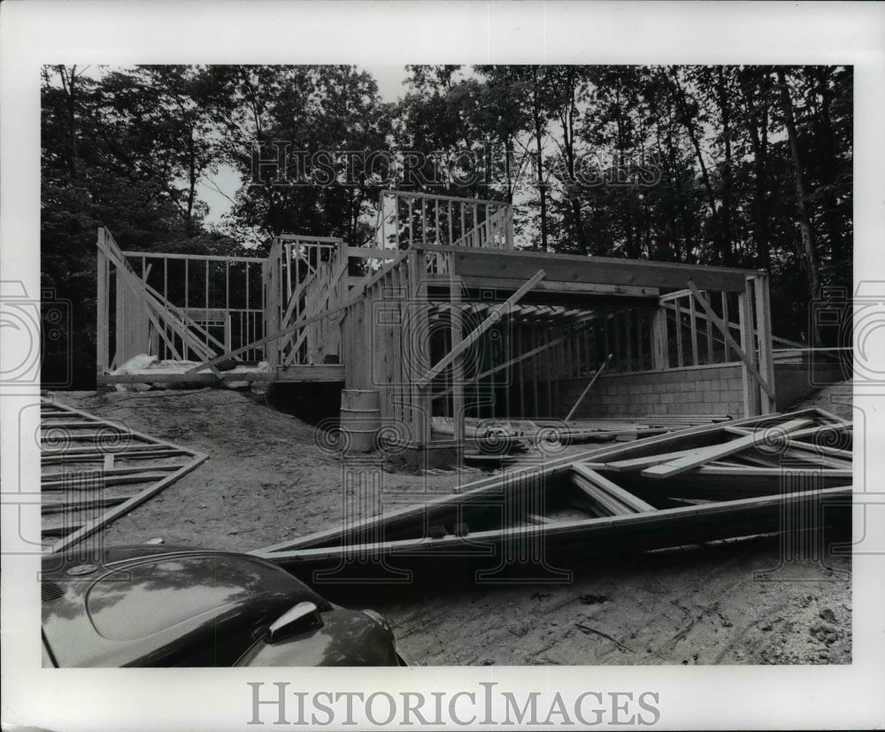 1980 Press Photo Roel William's house under construction - cvb39097 - Historic Images