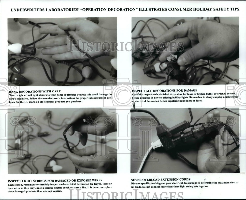 1996, Underwriters Laboratories &quot;Operation Decoration&quot; Safety Tips - Historic Images