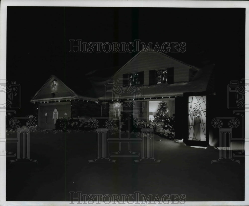 1961 Christmas House Decorations-Historic Images