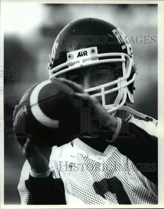 Press Photo Mount Union College Wide Receiver Ed Bubonics - cvb39243 - Historic Images