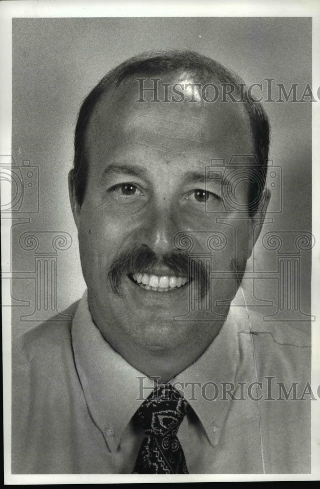 1982 Press Photo Clay Burkhard, wrestling coach Fairview coach year - cvb39334 - Historic Images