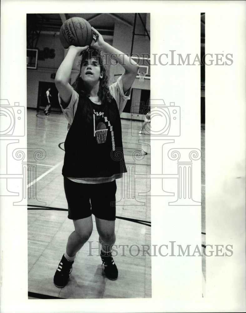 1990 Press Photo North High Bsketball Player Annie Barsdaitis - cvb39418 - Historic Images