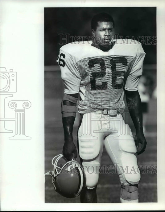 1986 Press Photo Greg Allen, Running Back, injured last year - cvb39530 - Historic Images