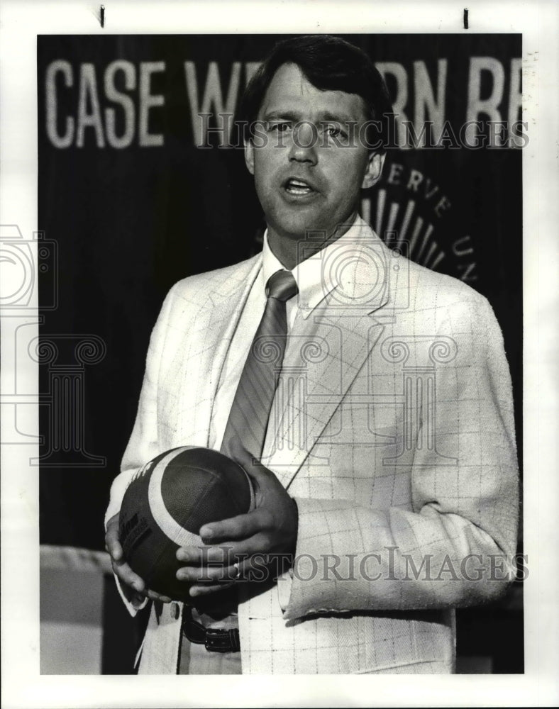 1987 Press Photo Ron Stuckey Named Football Coach at CWRU - cvb39601 - Historic Images