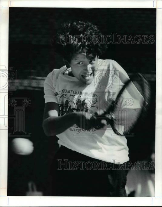 1991 Press Photo Orange High School tennis player Chrissie Lucia - cvb39706 - Historic Images