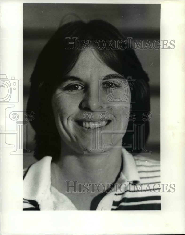 1984 Press Photo Gwenn Hampel R. River volleyball coach - cvb39707- Historic Images
