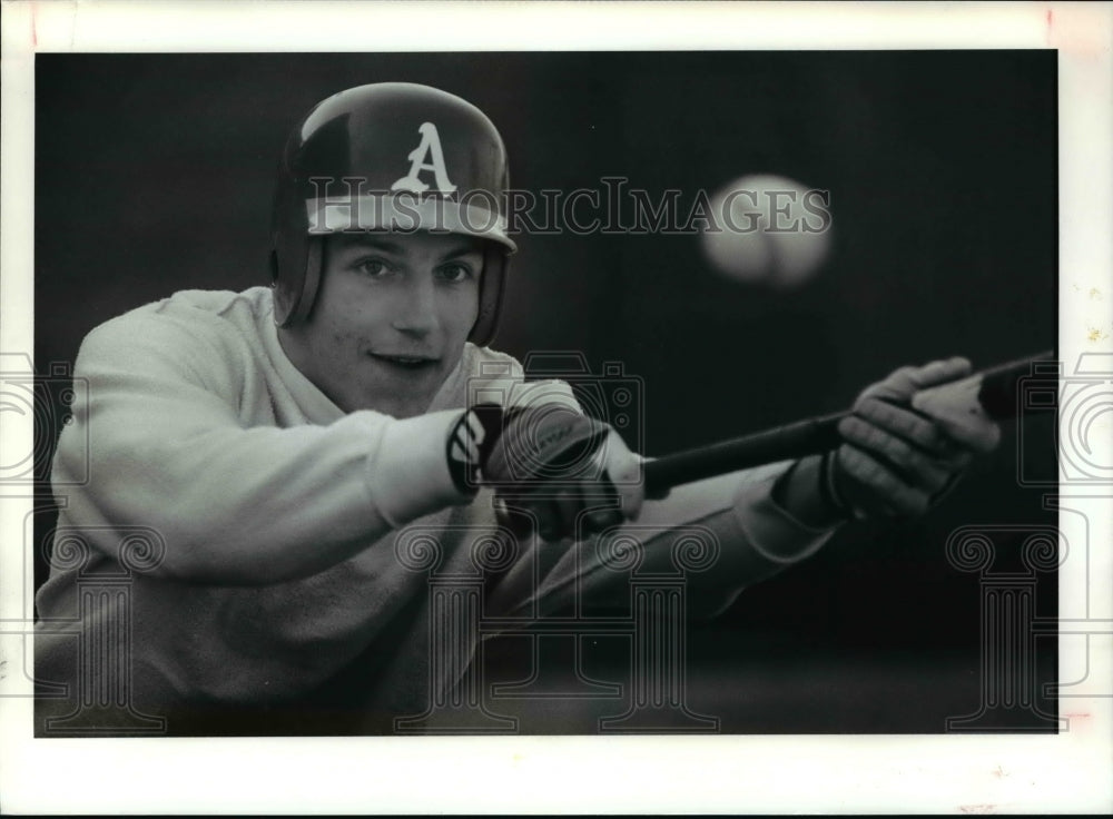 Press Photo Jamie Godman-Amherst High School baseball practice - cvb40587- Historic Images