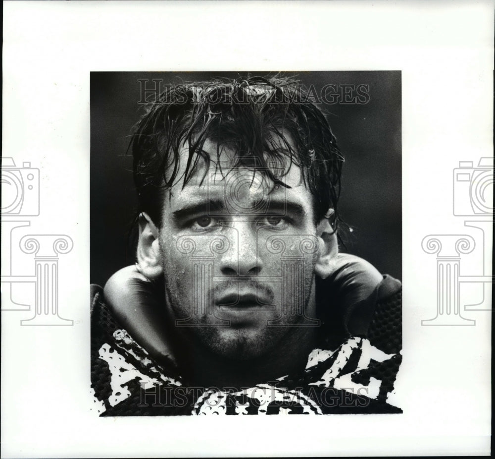 1986 Press Photo Linebacker Dave Diebolt, Mayfield High - cvb40603 - Historic Images