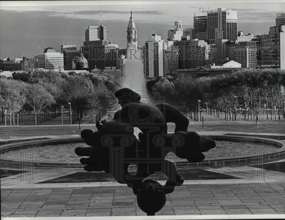 1971 A view of Philadelphia, Pennsylvania across Fairmount Park-Historic Images