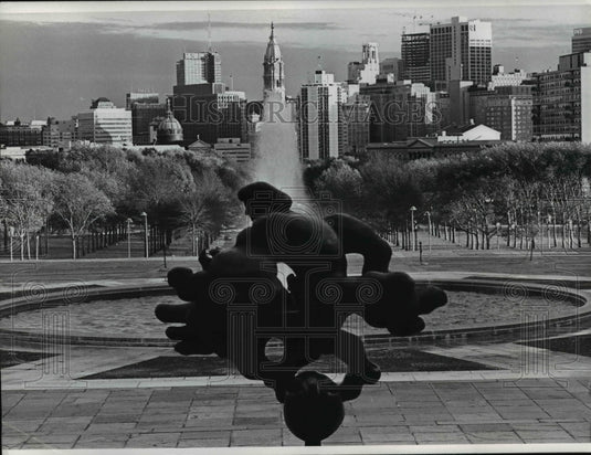 1971 A view of Philadelphia, Pennsylvania across Fairmount Park-Historic Images