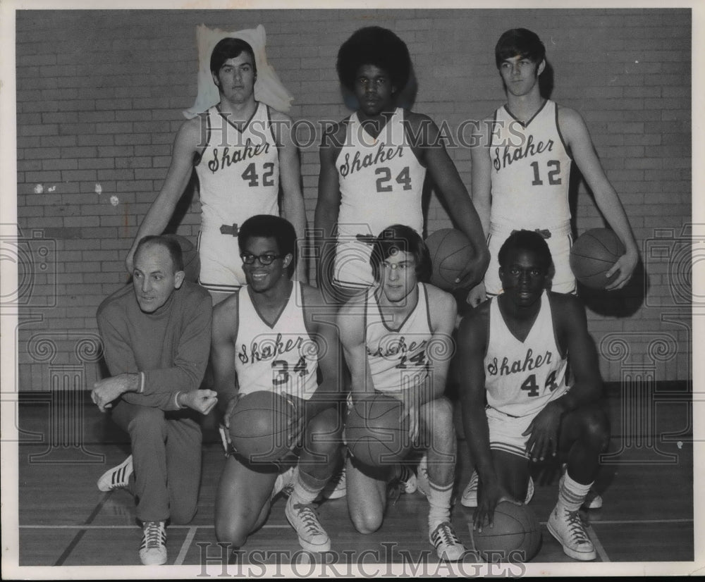 1971 Fred Heinlen coaches Shaker Heights High Basketball in Ohio.-Historic Images