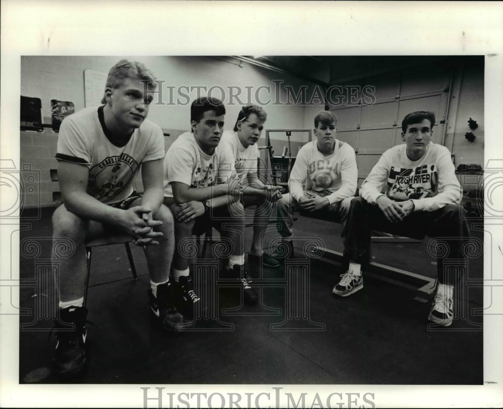 1990,L-R: Bob Hunt, Matt Bryant, Mark Mealey, Matt Tucek, Kyle Torres - Historic Images