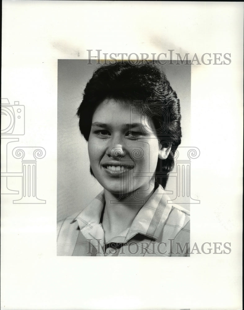 1986 Press Photo Girls Softball Lisa Anderson of Valley Forge - cvb41341 - Historic Images