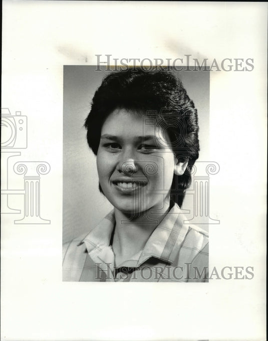 1986 Press Photo Girls Softball Lisa Anderson of Valley Forge - cvb41341 - Historic Images