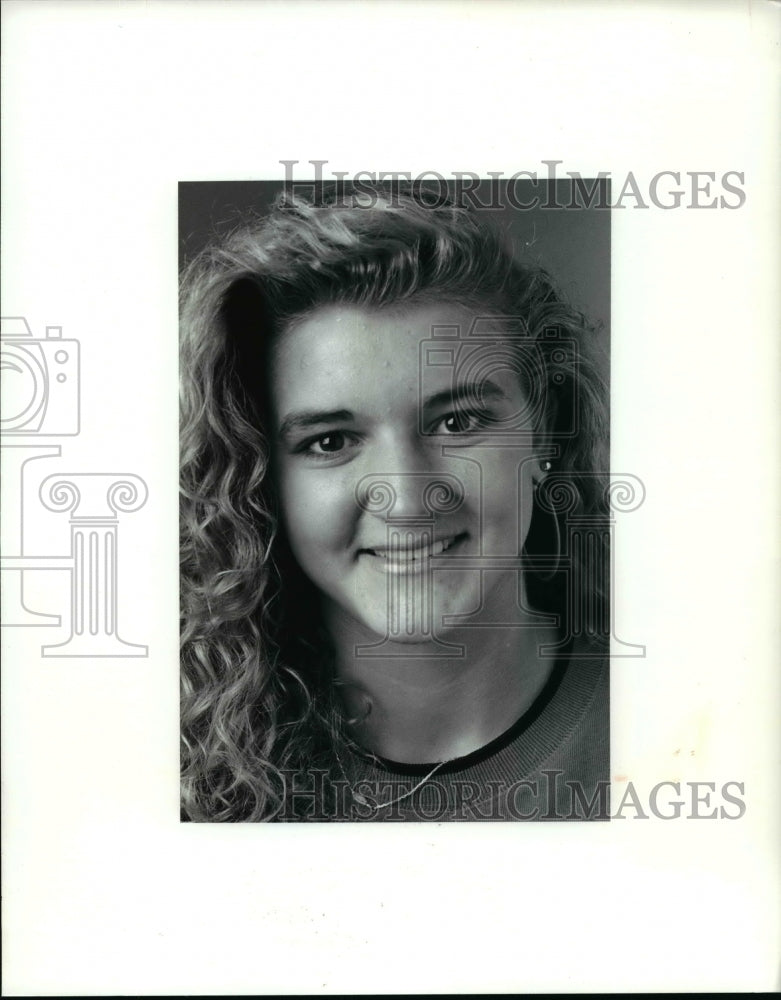 1990 Press Photo Pow Cindy Neubauer Strongsville, Volleyball - cvb41786 - Historic Images