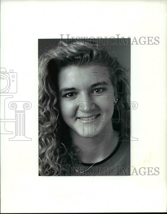 1990 Press Photo Pow Cindy Neubauer Strongsville, Volleyball - cvb41786 - Historic Images