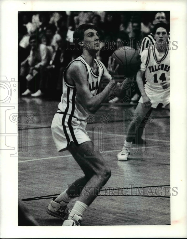 1991 Press Photo No.30, Matt Rossini, Firelands Falcon Basketball - cvb41836 - Historic Images