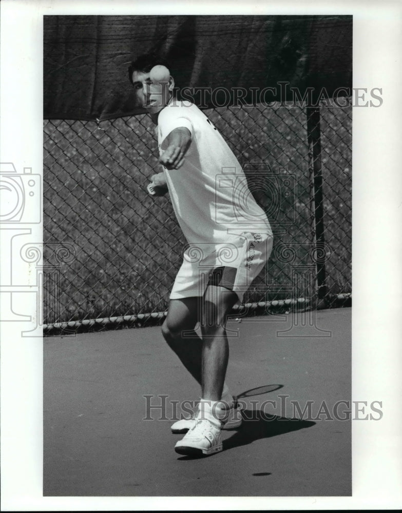 1989 Press Photo Doug Bloom at the East Suburban Conference Tennis Finals - Historic Images