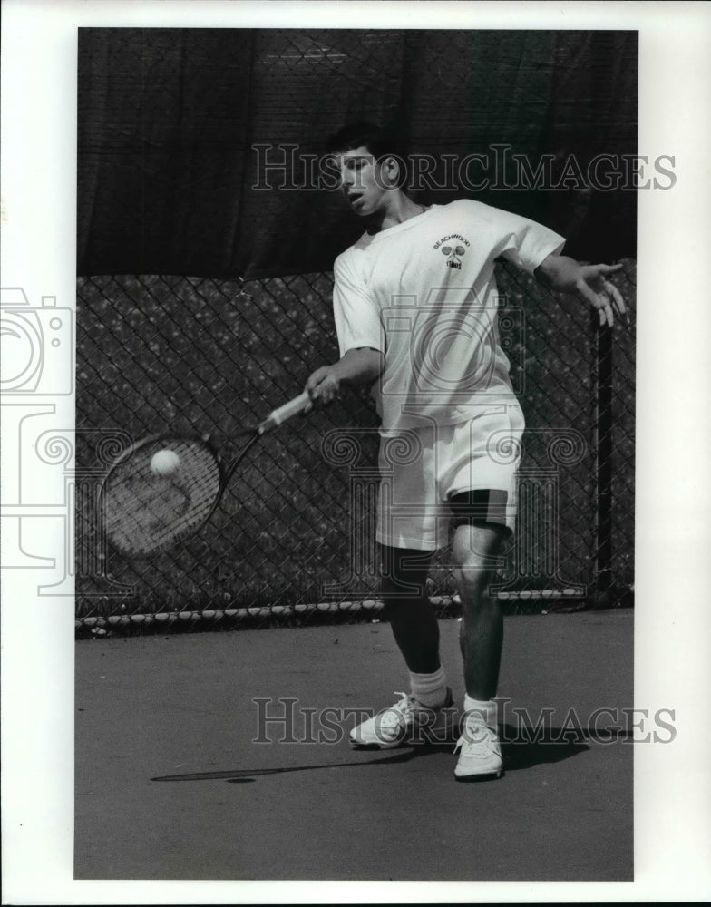 1989 Press Photo Doug Bloom at the East Suburban Conference Tennis Finals - Historic Images