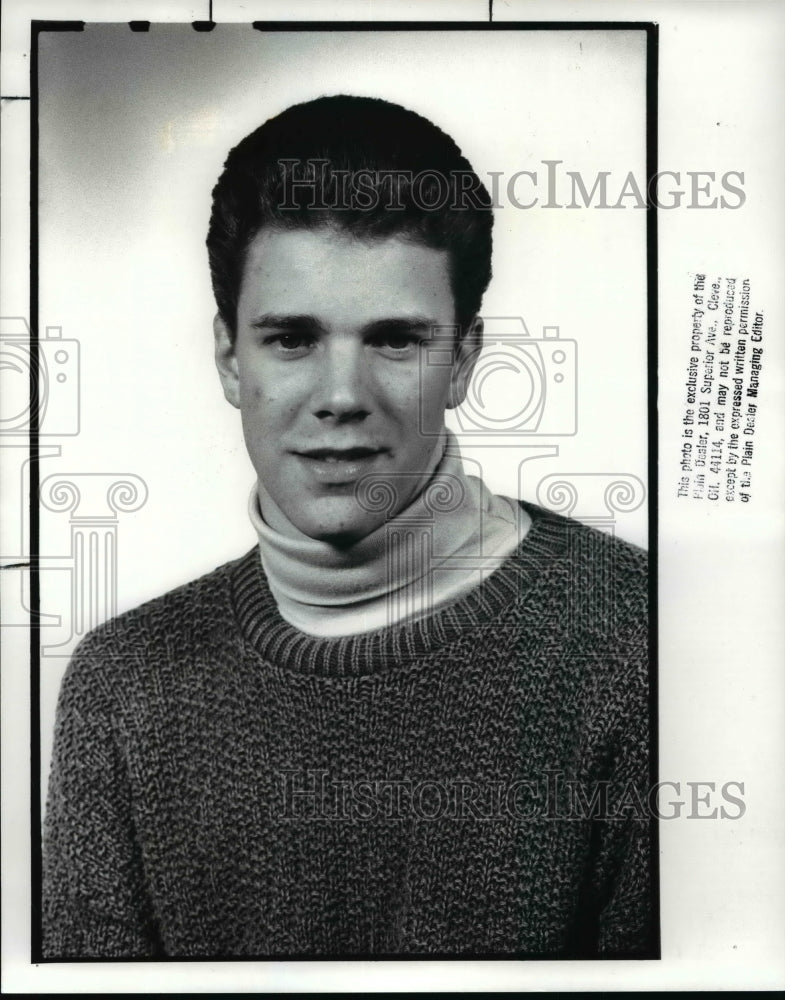 1988 Press Photo Player of the Week, Matt Michaels, Oberlin High - Swimming - Historic Images