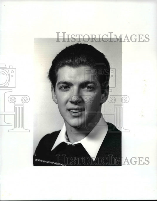 1987 Press Photo David Coy, North Ridge, All District swimmer - cvb41915 - Historic Images