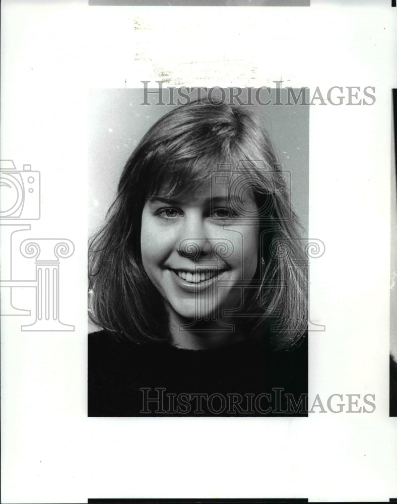 1988 Press Photo Katherine Cregihton, Swimmer of the Week. Hawken School - Historic Images